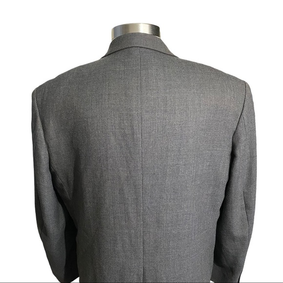 Vtg Lands’ End USA Smoky Blue 2-Button Worsted Wool Sports Coat Suit Jacket 44R - Picture 5 of 12
